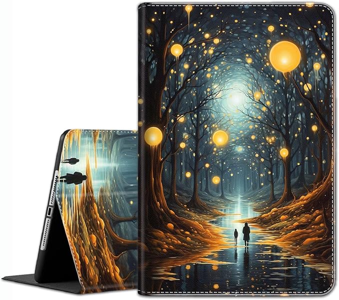 Case for iPad 10.2/10.5，iPad 9th/8th/7th Gen，for iPad 10.2 inch 2021/2020/2019/iPad Air 3rd Gen/Pro 10.5 - Slim Fit Standing Cover with Auto Sleep/Wake，Enchanted Forest 2