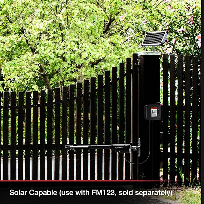 Mighty Mule MM572W HD Dual Arm Gate Openers 12 V Wireless AC/Battery Powered Automatic Gate Opener
