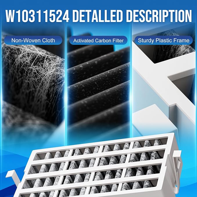 W10311524 AIR1 Refrigerator Air Filter Cartridge Replacement