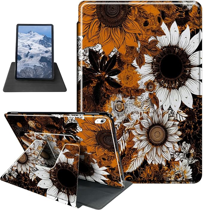 Astronaut Mushrooms Pattern Case for iPad 10.2 iPad 9th Generation 2021/ iPad 8th Generation 2020/ iPad 7th Generation 2019360 Degree Rotating Stand Protective Cover with Auto Sleep/Wake