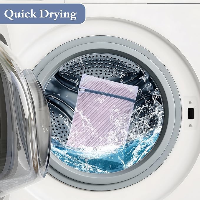 Durable Mesh Laundry Bags 5-Pack (12x16 Inch) Delicates Protector for Lingerie & Baby Clothes