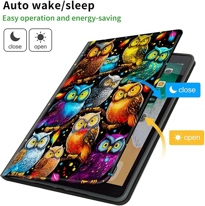 Case for Samsung Galaxy Tab A9 Plus 2023/A11 Plus 2025 11 inch Lightweight Protective PU Leather Smart Stand Cover with Auto Wake Sleep Tablet Case Cover - American Flag &amp Fish