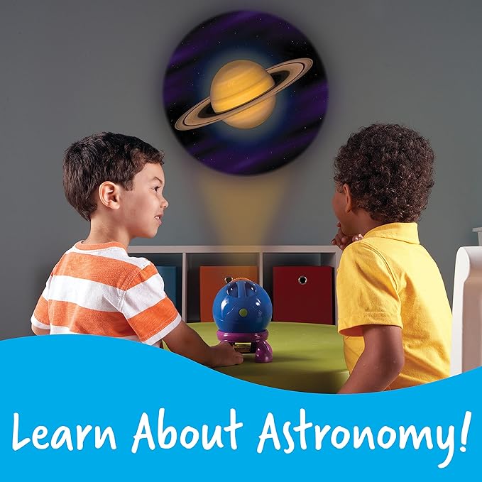 Learning Resources Shining Stars Projector - Space and Planets Exploration for Kids, Astronomy Toys, Toddlers Stargazing Toy, Glow in The Dark Stars, Galaxy and Astronaut Night Lights Observation