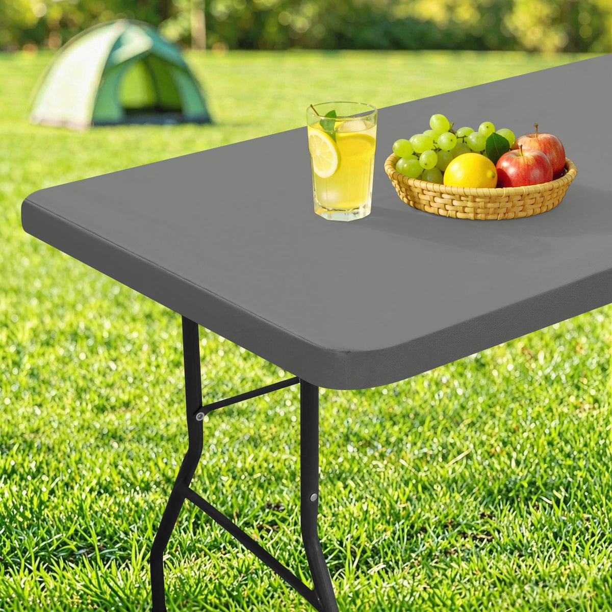 homing Rectangle Table Cloth Cover 5 Foot Black Elastic Fitted Tablecloth