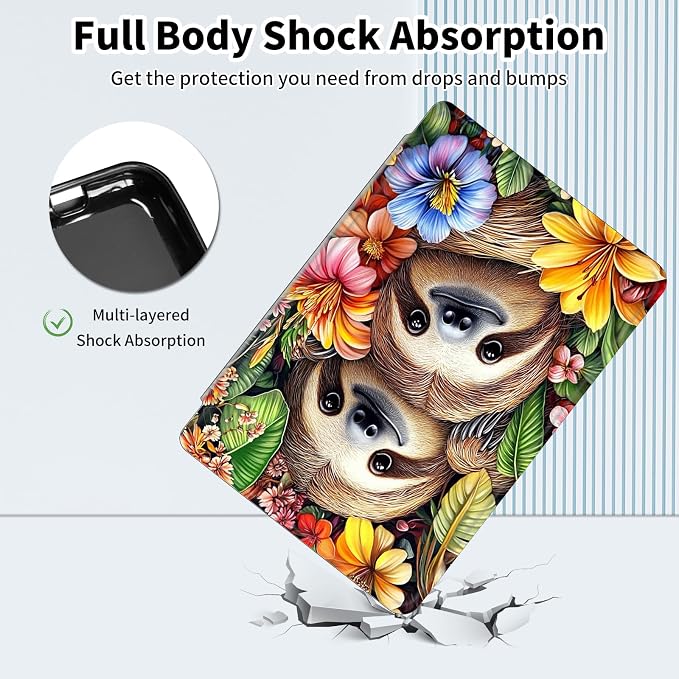 for Samsung Galaxy Tab A9 Plus Case 11 Inch 2024 2023 (SM-X210/X216/X218)360 Degree Rotating Smart Cover Case with Auto Sleep/Wake-Beautiful Highland Cow