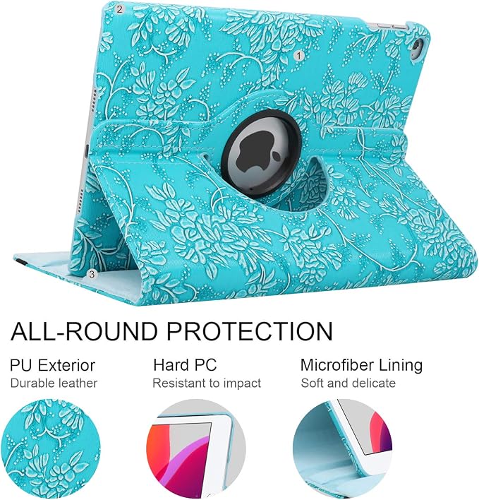 for iPad mini 1/2/3 Case Cover 7.9” – 360° Rotating Stand with Auto Sleep/Wake