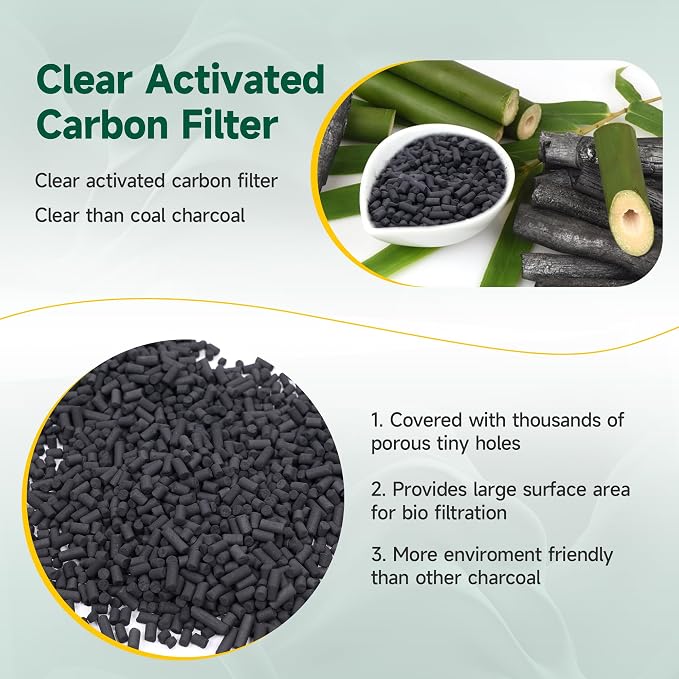4 Packs 210g Odor Absorbing Activated Carbon Filter Refills