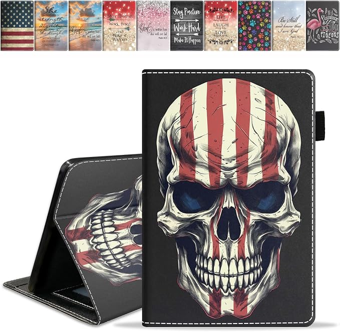 Case for Amazon Fire HD 10 Tablet (9th/7th Generation 2019/2017 Release) Slim PU Leather Cover with Card Slot &amp Auto Wake/Sleep for Fire 10.1 Tablet African American Girl