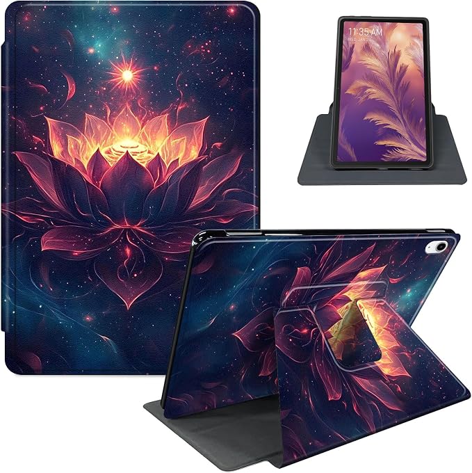 for iPad 11th Generation (A16 2025) 11 / iPad 10th Gen 10.9 2022 Case 360° Rotating PU Leather Stand Cover with Auto Sleep/Wake Shockproof TPU Backl Two Dragons Fighting