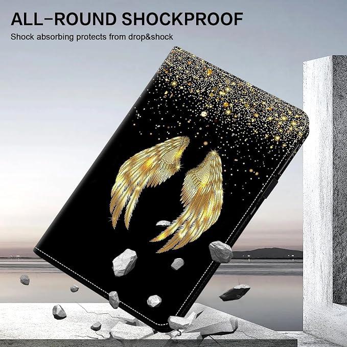 ALILANG Case for Kindle Fire HD 10 &amp 10 Plus Tablet (13th/11th Generation 2023/2021 Release) 10.1 Shockproof Folding Stand Cover for Amazon Fire Hd 10 Tablet Case-Basalt Eagle