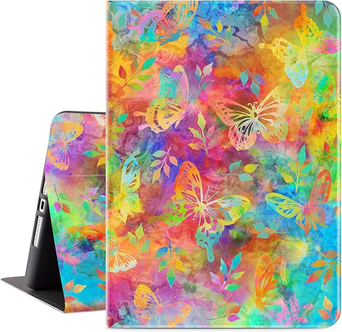 Vimorco for iPad 10.2 Case 9th Generation Cover Flower Cats for iPad 9th/8th/7th Generation Case Slim Soft Rubber Back Adjustable Stand Auto Wake/Sleep Smart Black Cat