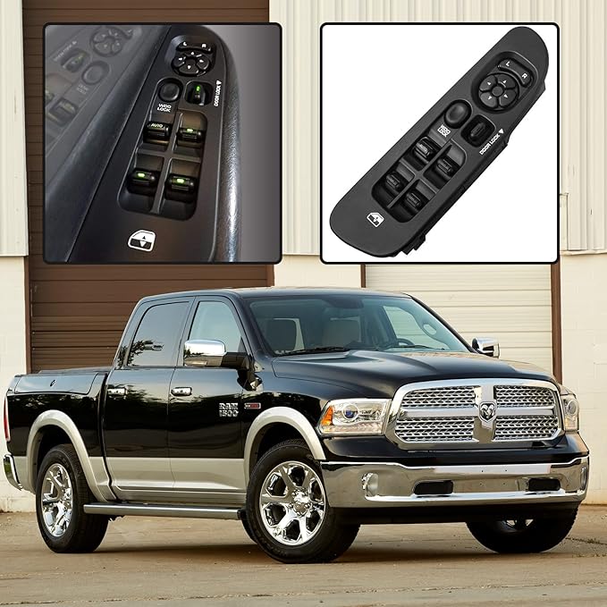 Mango S Master Power Window Switch and Bezel 56049805AB for 2002-2009 Dodge Ram 1500 2500 3500, 2001-2004 Dodge Dakota, 2001-2003 Dodge Durango,2005-2009 Dodge Sprinter 2500 3500
