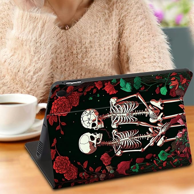 Case for Amazon Kindle Fire Max 11 Tablet (13th Gen 2023 Release) 11 PU Leather Slim Folding Adjustable Stand Smart Cover with Auto Wake/Sleep for Fire 11 Max TabletArt Skull