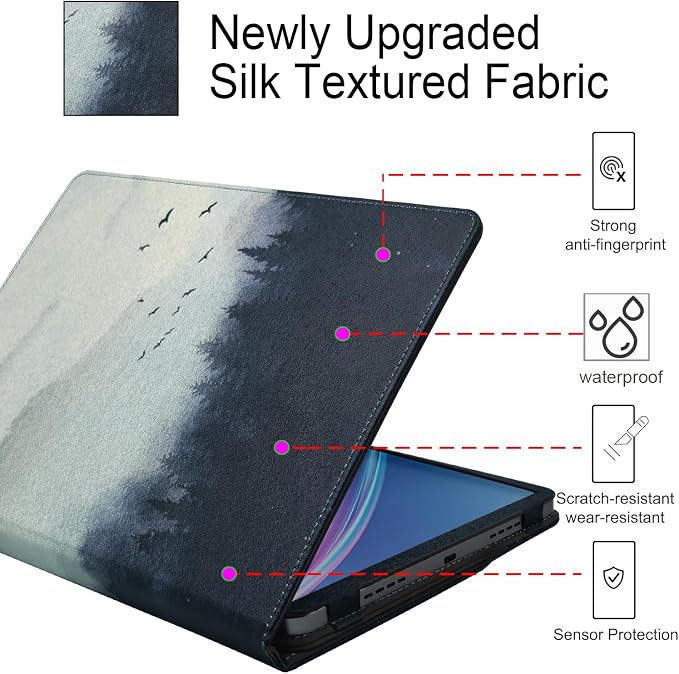 Hand Strap Case for 11.5 TCL NxtPaper 11 Plus (9469X) Tablet PU Leather Bidirectional Multi-Angle Stand Cover with Auto Sleep &amp Wake/Elastic Pen Holder (Black)