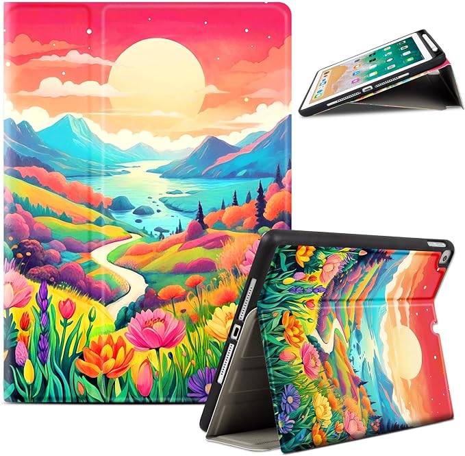 Vimorco for iPad Air 3rd Generation Case Leather iPad Pro 10.5 inch Cover | for iPad 9th/8th/7th Generation Case 10.2 Inch with Pocket&ampPencil Holder&ampHand Strap&ampMulti-Angle Animal Party