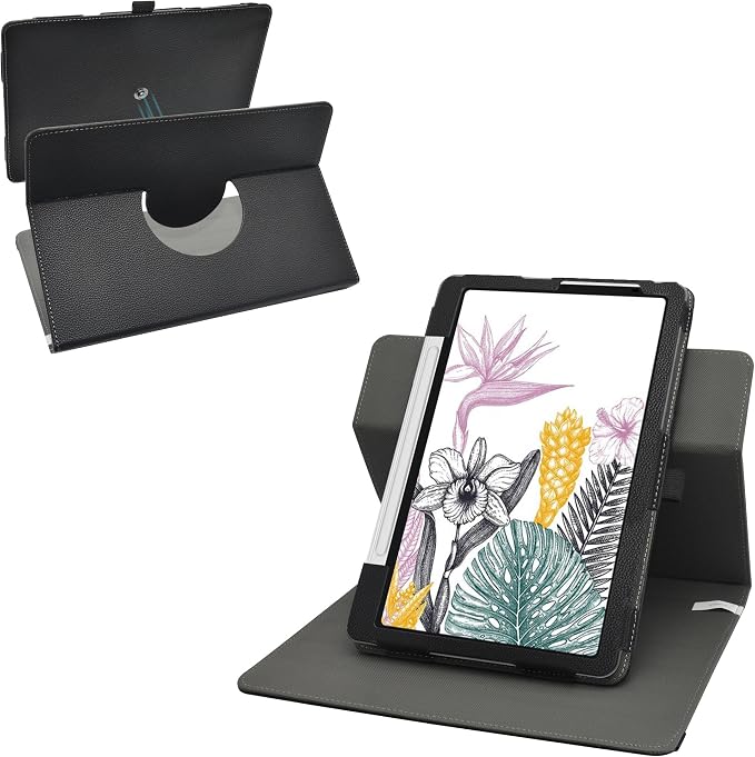 MAMA MOUTH for XPPen Magic Note Pad Case360 Degree Rotary Stand with Creative Cover for XPPen Magic Note Pad 10.95 Tablet caseBlack