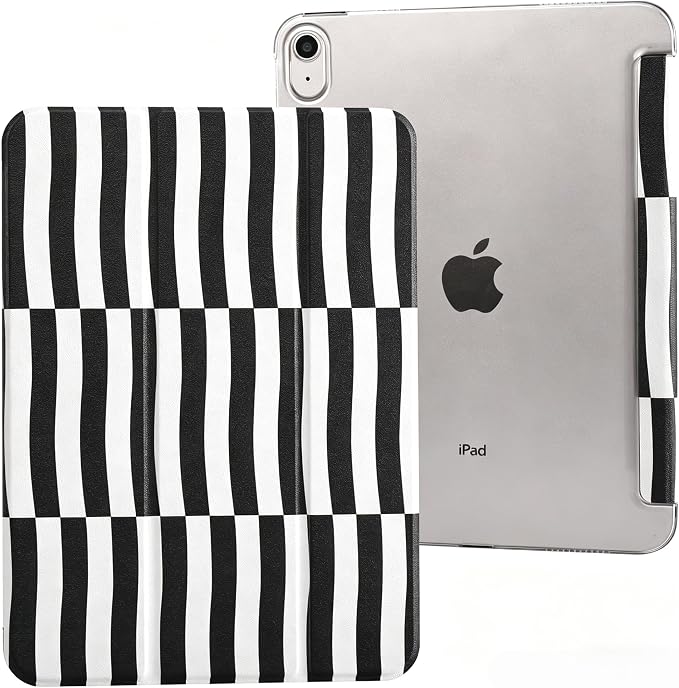 case for ipad 11th Generation11 Inch 2025 (A16 Chip) &amp 10th Gen 10.9 Inch 2022 - Slim Scratch-Resistant Hard PC Translucent Back Shell Smart Cover Wake/Sleep FunctionBlack Bow
