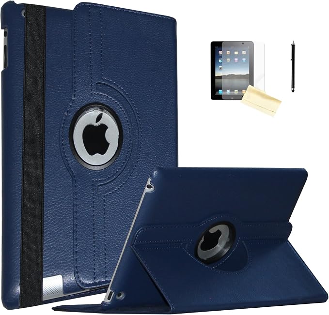 Case for iPad mini 4 Rotating Stand Smart Cover Magnetic Auto Wake Up/Sleep for iPad mini 4 4th A1538 A1550 MK6K2LL/A MK6L2LL/A MK872LL/A MK882LL/A MK9P2LL/A MK9Q2LL/A (Black)