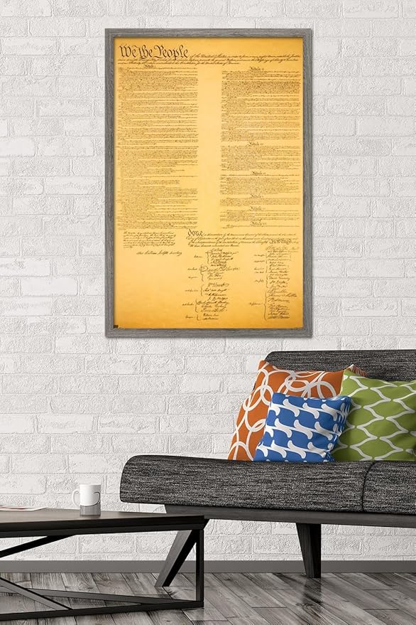 Trends International The Constitution Wall Poster, 22.375" x 34", Barnwood Framed Version