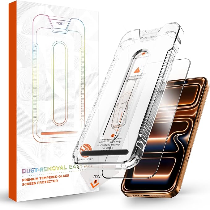 9H Tempered Glass Screen Protector for iPhone 17 Pro Max2 PCS HD Full Edge