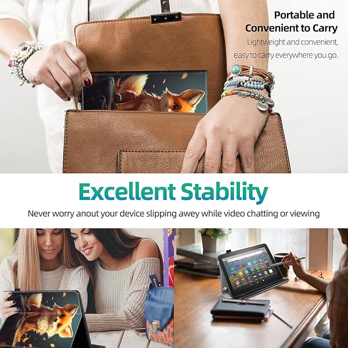 Case Cover for Amazon All-New Kindle Fire 7 Tablet (2022 Release-12th Generation) Latest Model 7 Slim Folding Stand Cover with Auto Wake/Sleep Dancing Skeleton in Mexican Costume