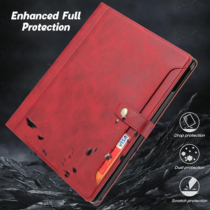 Flip Case for Apple iPad 10.2 9th 8th 7th Generation 2021/2020/2019 Pencil Holder Smart Cover Auto Sleep Wake Protective Documents Pocket Stand Snap Closure Case for iPad 10.2 Inch Black