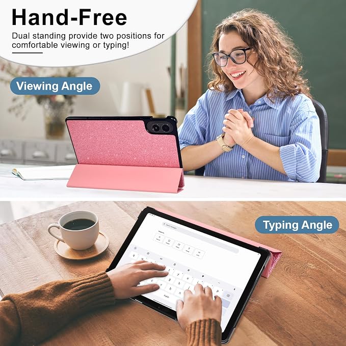 Caweet Case for Xiaomi Redmi Pad 2 PRO 12.1 Inch 2025 Released Lightweight Hard Back Shell Tri-Fold Stand Cover with Auto Sleep/Wake Almond Blossom