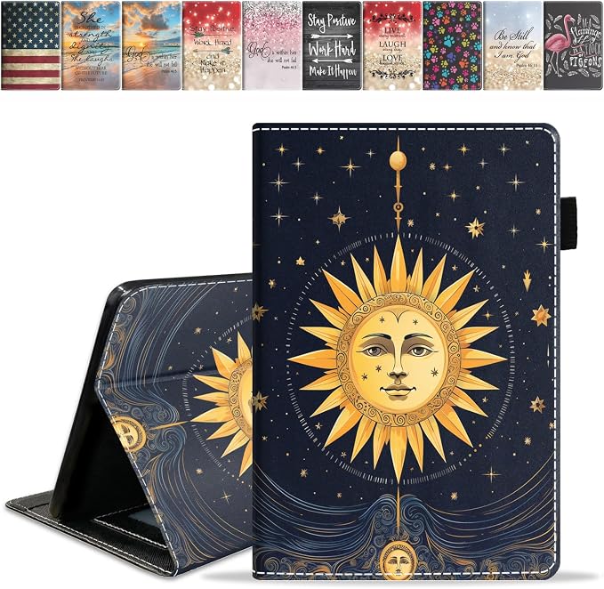 Case for Amazon Fire HD 10 Tablet (9th/7th Generation 2019/2017 Release) Slim PU Leather Cover with Card Slot &amp Auto Wake/Sleep for Fire 10.1 Tablet African American Girl