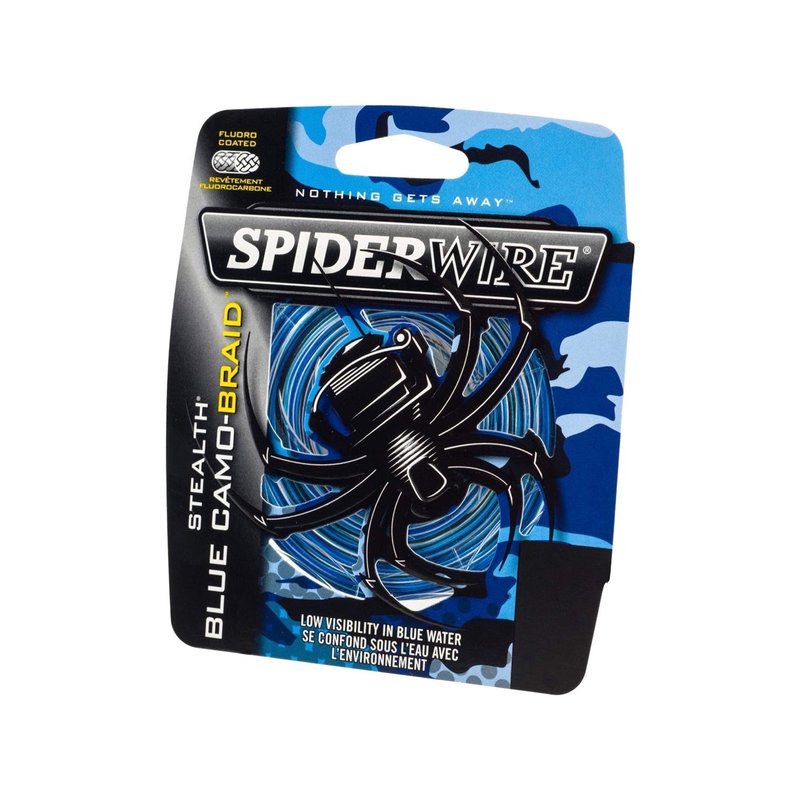 SpiderWire Stealth® Superline, Blue Camo, 15lb | 6.8kg, 1500yd | 1371m Braided Fishing Line, Suitable for Saltwater and Freshwater Environments