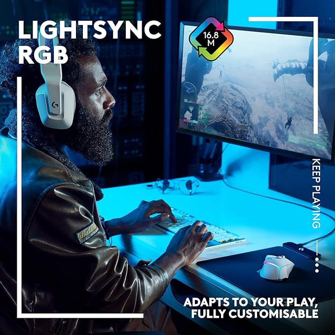 Logitech G502 X Plus Lightspeed Wireless RGB Gaming Mouse - Optical Mouse with LIGHTFORCE Hybrid switches, LIGHTSYNC RGB, Hero 25K Gaming Sensor, Compatible with PC - macOS/Windows - White