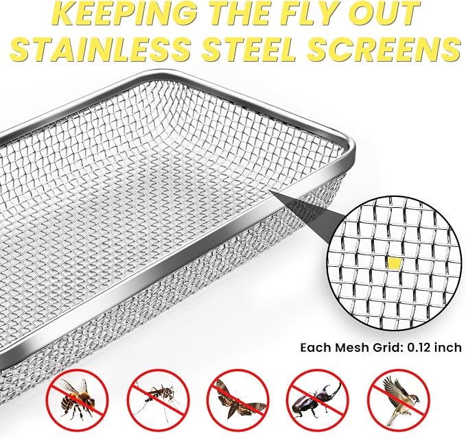 SheeChung RV Furnace Vent Screen, Flying Insect Screen Water Heater Cover