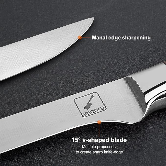 imarku Fillet Knife 6 Inch, German High Carbon Stainless Steel Boning Knife