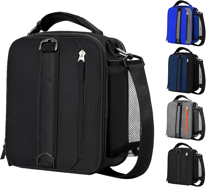 Expandable(18cans) Lunch Box Insulated Lunch bag for Men Kids Boys Teens Adult Portable Stylish Small Lunchbox With Shoulder Strap for Working Office school Picnic