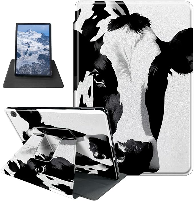 American Flag Deer Pattern Case for All-New Amazon Kindle Fire 7 Inch Tablet (9th/7th/5th Generation 2019/2017/2015 Release)360 Degree Rotating Stand Protective Cover with Auto Sleep/Wake