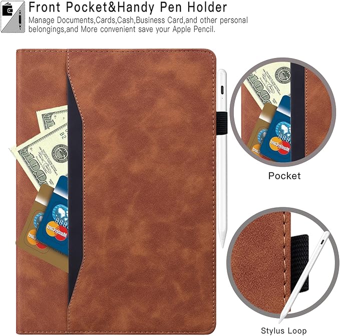Dteck Wallet Case for Galaxy Tab S10+/S9+/S7 FE/S8+/S7 Plus 12.4 Tablet Premium PU Leather Folding Stand Auto Wake/Sleep Pen Holder Case with Hummingbirds