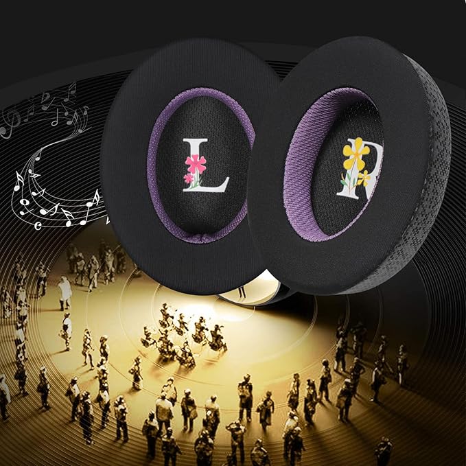 Magic Ice Gel Replacement Earpads for SENNHEISER MOMENTUM3 - Black/Purple, Comfortable & Durable