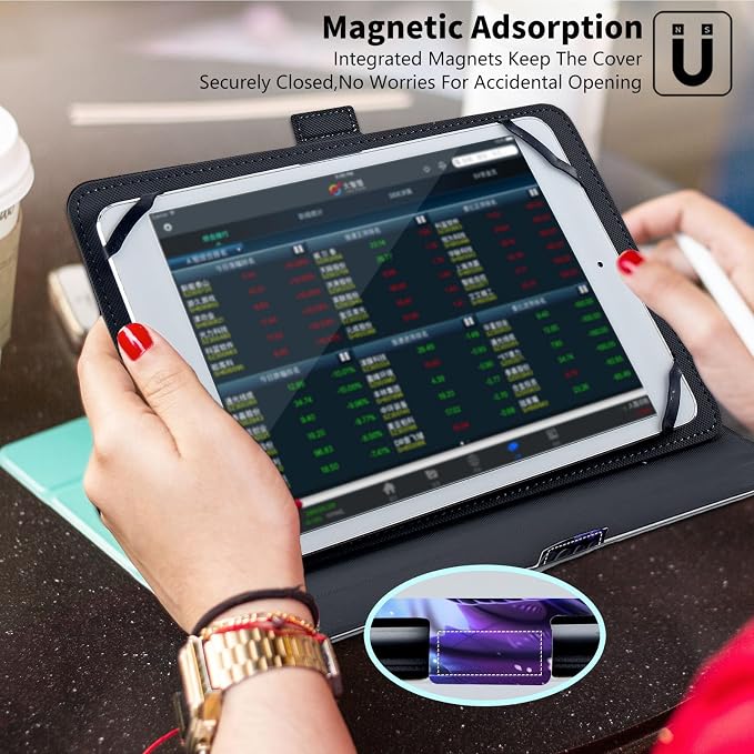 Case for Google Pixel Tablet 11 2023PU Leather 360 Degree Rotatable Kickstand Tablet Cover with Magnetic Closure for Pixel Tablet 11 2023/ All 10.5-11.5 Tablet，American Eagle with Flag