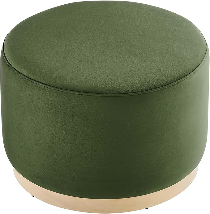 Modway Large 23" Round Performance Velvet Upholstered Upholstered Ottoman