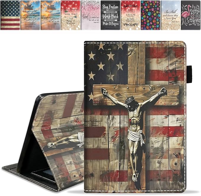 Case for Amazon Fire HD 10 Tablet (9th/7th Generation 2019/2017 Release) Slim PU Leather Cover with Card Slot &amp Auto Wake/Sleep for Fire 10.1 Tablet African American Girl