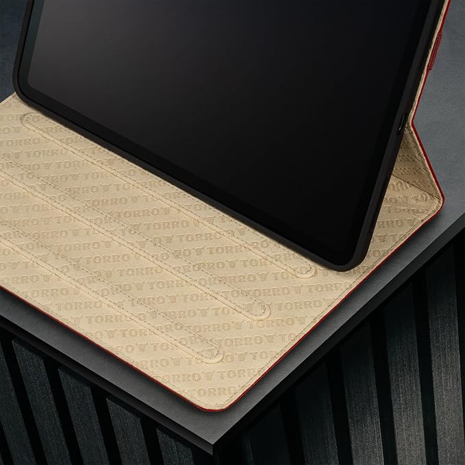TORRO Case Compatible with iPad Air 11 M4 (2026) M3 (2025) &amp M2 (2024) and iPad Air 5th / 4th Gen - Leather Folio Cover Stand Apple Pencil Charging Auto Wake/Sleep (Black)