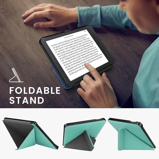 kwmobile Cover for Kobo Libra H2O Case - Slim PU Leather eReader Cover with Stand and auto Sleep funktion - Dark Blue