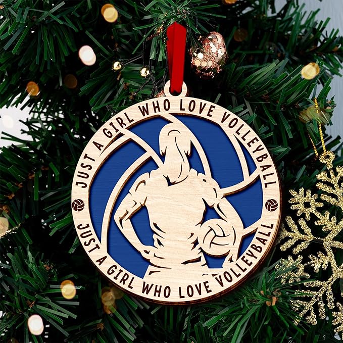 Volleyball Ornaments for Christmas Tree - Unique Ornaments Gifts for Volleyball Players, Teen Girls and Boys, Ideal Ornament for Christmas Decoration, Men and Women's Volleyball Collectible Item