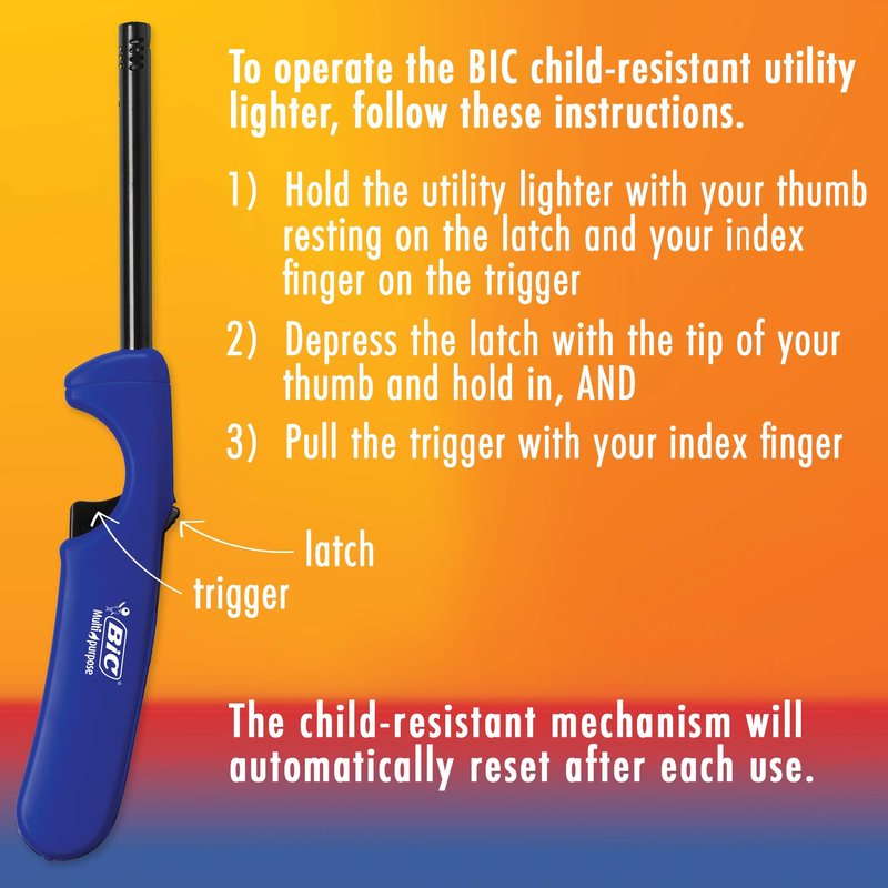 BIC Multi-Purpose Classic Edition Lighter & Flex Wand Lighter, 2-Pack