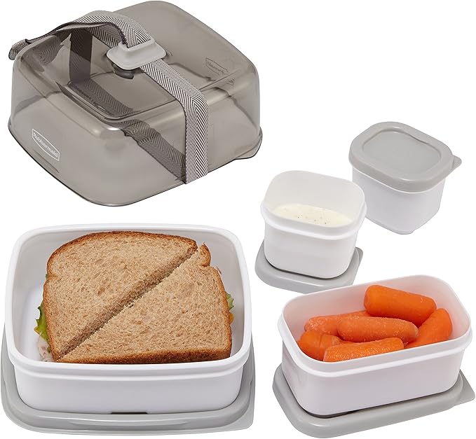 Rubbermaid Fasten + Go Sandwich Kit, Smoke Gray, 3-Piece Set