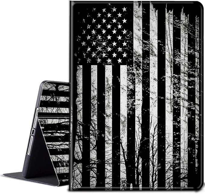 for All-New Fire HD 10 Tablet Case (13th Generation 10.1 inch 2023 Release) with Adjustable Stand &amp Auto Wake/Sleep Feature Smart Protect Cover Case - American Flag