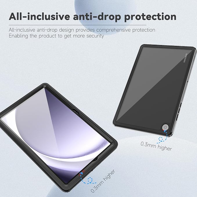Waterproof Case for Samsung Galaxy Tab A9 Plus 11 Inch 5G 2023 CaseBuilt-in Screen Protector/Kickstand/Full-Body Shockproof Protective Cover for Tablet A9+ 11'' (SM-X210/X216/X218)