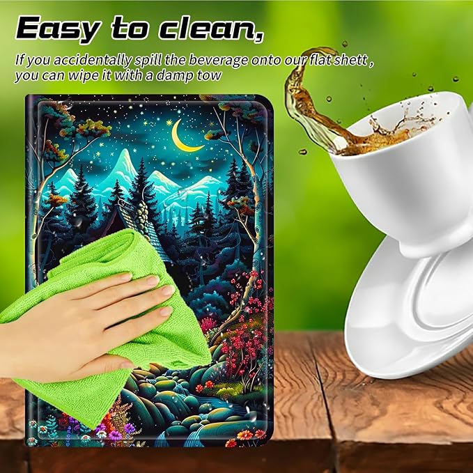 for Walmart Onn 10.1 2024 Onn 10.1 Gen 4 Universal Tablet Case 360 Degree Rotating Kickstand Protective Stand Case with Multiple Viewing PU Leather Shell Case Black Book Cat