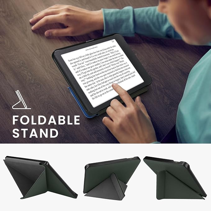 kwmobile Cover for Kobo Libra H2O Case - Slim PU Leather eReader Cover with Stand and auto Sleep funktion - Dark Blue