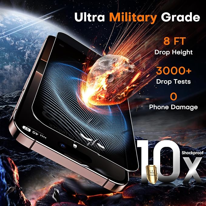 TOCOL for iPhone Air Screen Protector 9H Hardness Military Grade Shatterproof HD Tempered Glass Full Coverage Easy Installation 2 Pack