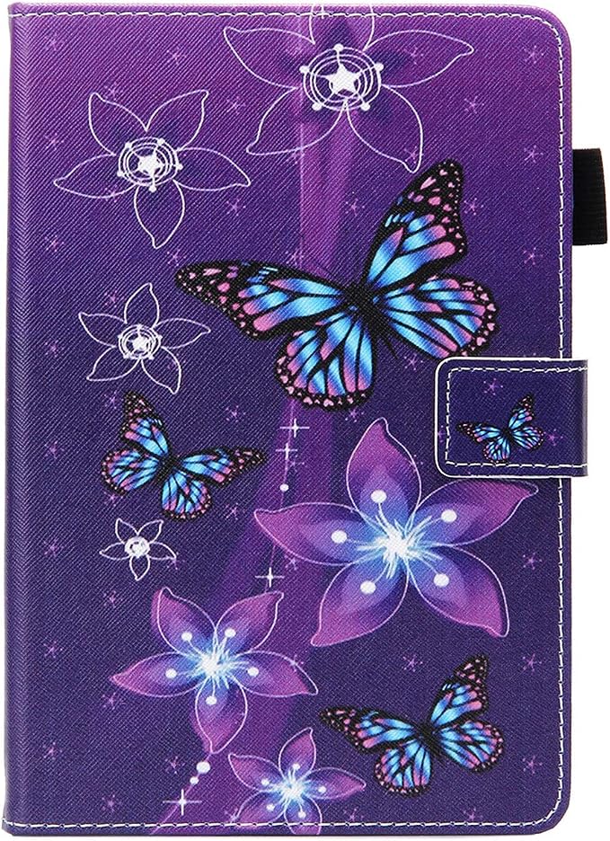 for Galaxy Tab A 8.4 Case 2020 Model (SM-T307/T307U) with Pencil Holder Pockets Multi-Angle Viewing Folio Stand PU Leather Shockproof TPU Cover for Samsung Tab A 8.4 T307 Black Rose Flower